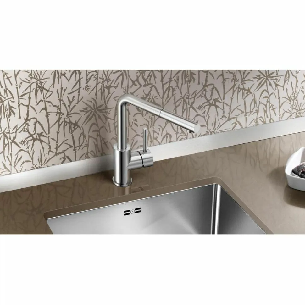Grifo Monomando De Cocina Con Caño Alto Y Extraible Mila-S – Blanco