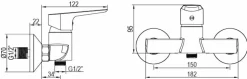 Grifo Monomando De Ducha Lile Cromo – 01LIL300CR – AQG