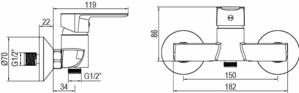 Grifo Monomando De Ducha Sky Cromo Con Equipo (Mango De Ducha, Flexo Y Soporte) – 01SKY301CR – AQG