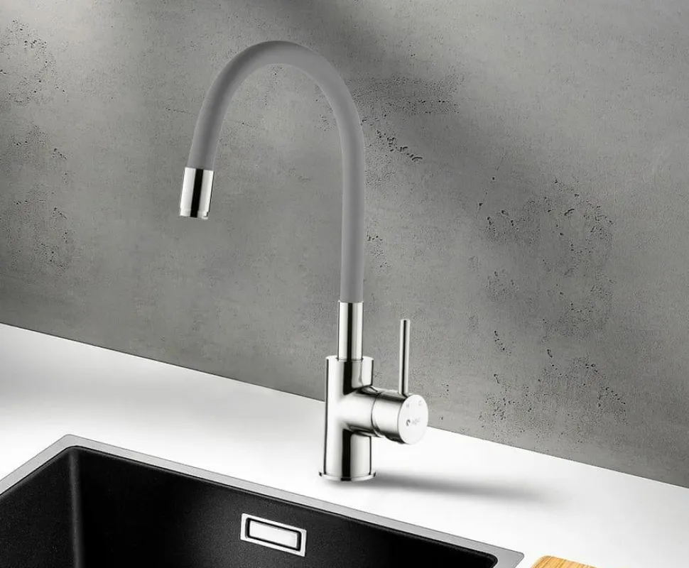 Grifo Monomando De Fregadera Caño Gris Wolobby – 05WOL570GR – AQG