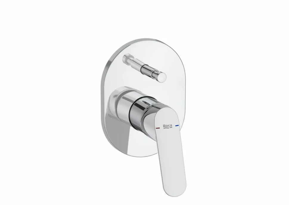 Grifo Monomando Empotrable Mural Para Baño-ducha 2 Vías Con Inversor Automático Cromado – Alfa – Roca – A5A0A25C00