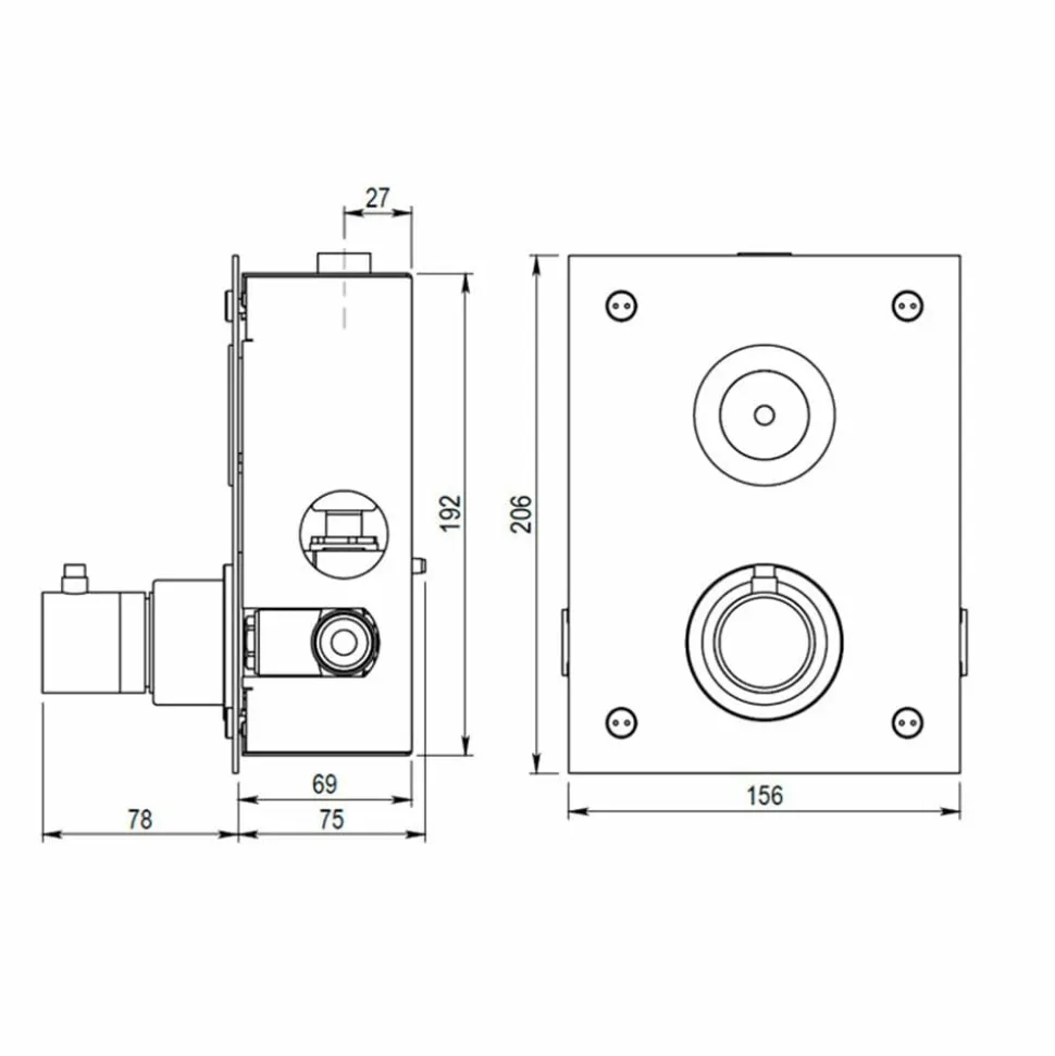 Grifo Temporizado Ducha Mezclador Touch Accionamiento Mediante Sensor Táctil. PRESTO Domo Touch DT – 79451 – Presto Iberica