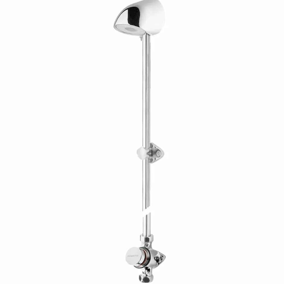 Grifo Temporizado Ducha Vista Un Agua Accionamiento Mediante Pulsador. PRESTO Conjunto XT 65 Con Rociador Antivandálico – LEG65040 – Presto Iberica