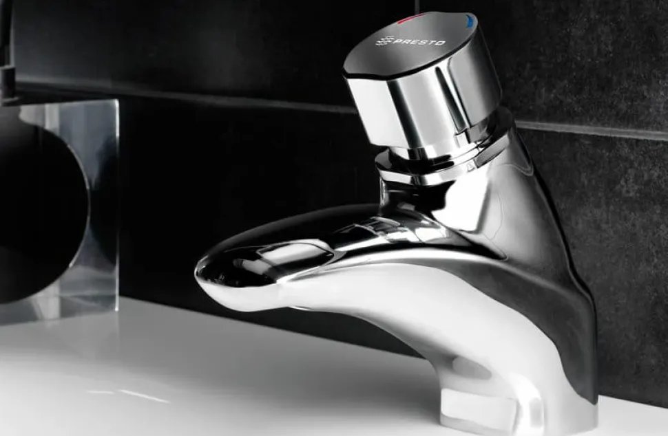 Grifo Temporizado Lavabo Mezclador Repisa Accionamiento Mediante Pulsador. PRESTO Arte AM – 66700 – Presto Iberica