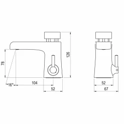 Grifo Temporizado Lavabo Mezclador Repisa Accionamiento Mediante Pulsador. PRESTO XT 2000 LM Eco – P2290920 – Presto Iberica