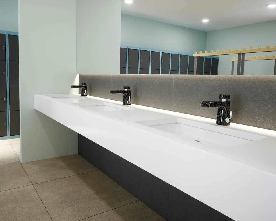 Grifo Temporizado Lavabo Mezclador Repisa Accionamiento Mediante Pulsador. PRESTO XT 2000 LM Eco – P2190920 – Presto Iberica