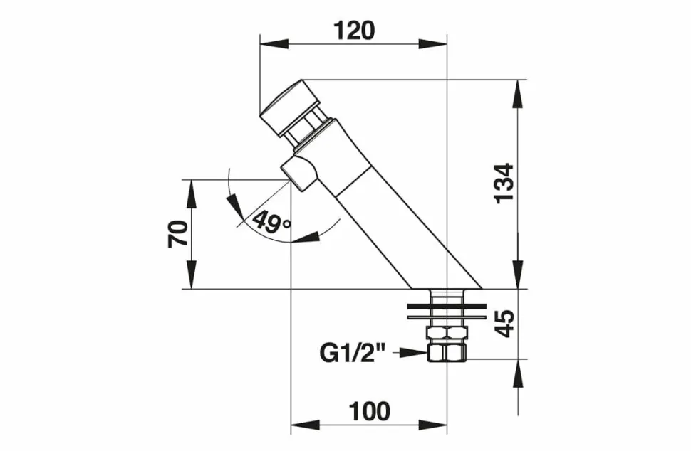 Grifo Temporizado Lavabo Un Agua Repisa Accionamiento Mediante Pulsador. PRESTO Neo Inox – 65210 – Presto Iberica