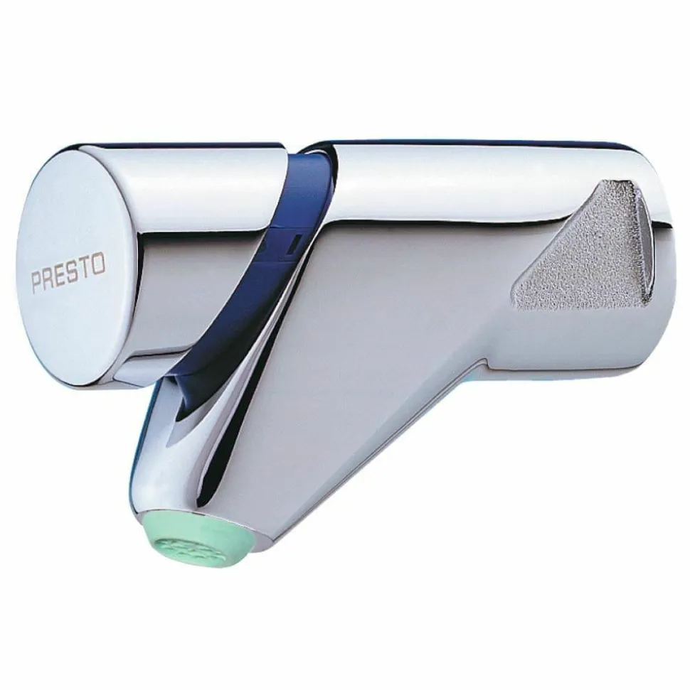 Grifo Temporizado Lavabo Un Agua Mural Visto Accionamiento Mediante Pulsador. PRESTO 2010 Eco – 10101 – Presto Iberica