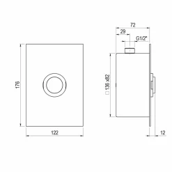 Grifo Temporizado Urinario Empotrado Accionamiento Mediante Pulsador. PRESTO XT 2000 UE – 26752 – Presto Iberica