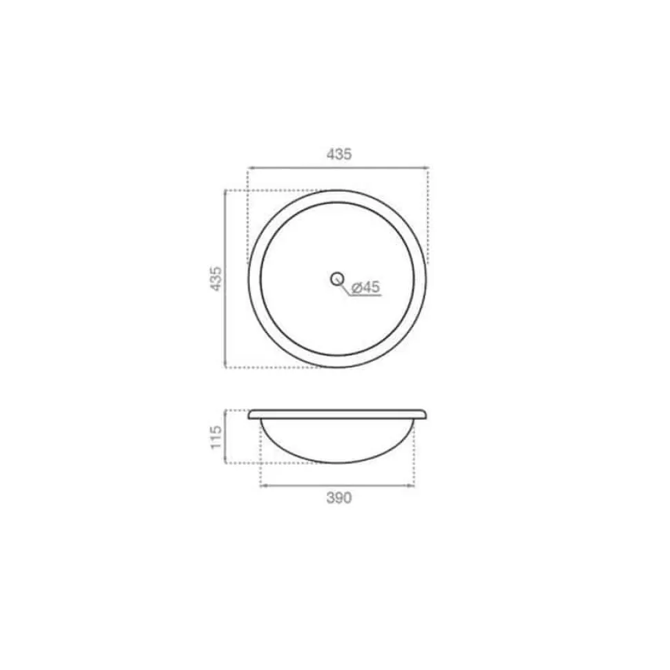 Lavabo De Encastre 40 Cm – 4075 – Relief – Bathco