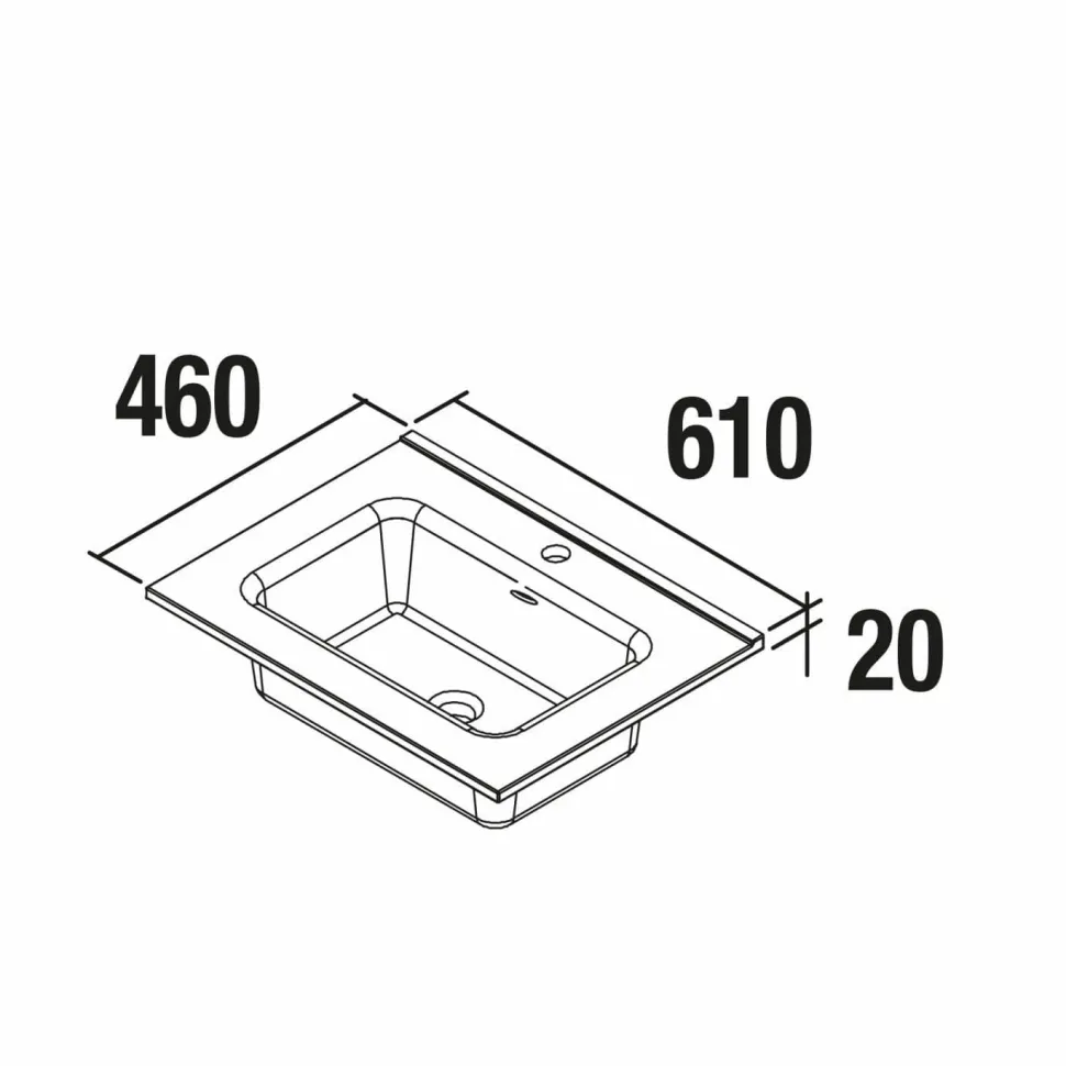Lavabo De Porcelana Un Seno Centrado – Constanza – Salgar