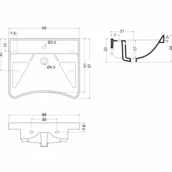 Lavabo Inclinación Neumática PRESTOSAN BASIC NEUMATICO SIN GRIFO – PrestoEquip – 88702