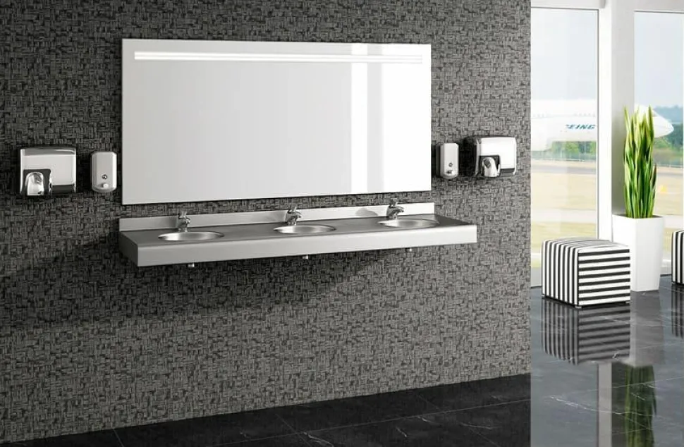 Lavabo Múltiple Prestosan Inox 2 Senos Mate – PrestoEquip – 88861