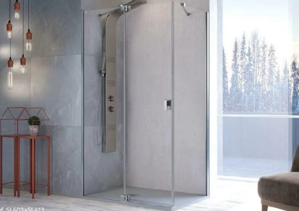 Mampara Frontal De Ducha 1 Fijo + Puerta Abatible – Sula SL603 16 – Kassandra