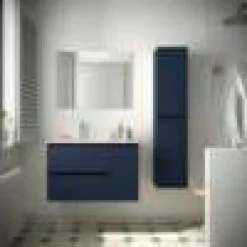 Mueble Suspendido 2 Cajones Y 1 Puerta Con Lavabo 855mm Coqueta Derecha – Noja – Salgar