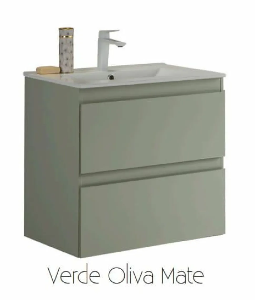 Mueble Suspendido Dos Cajones Y Lavabo Ceramico De Baño – Metrópolis – Jumar