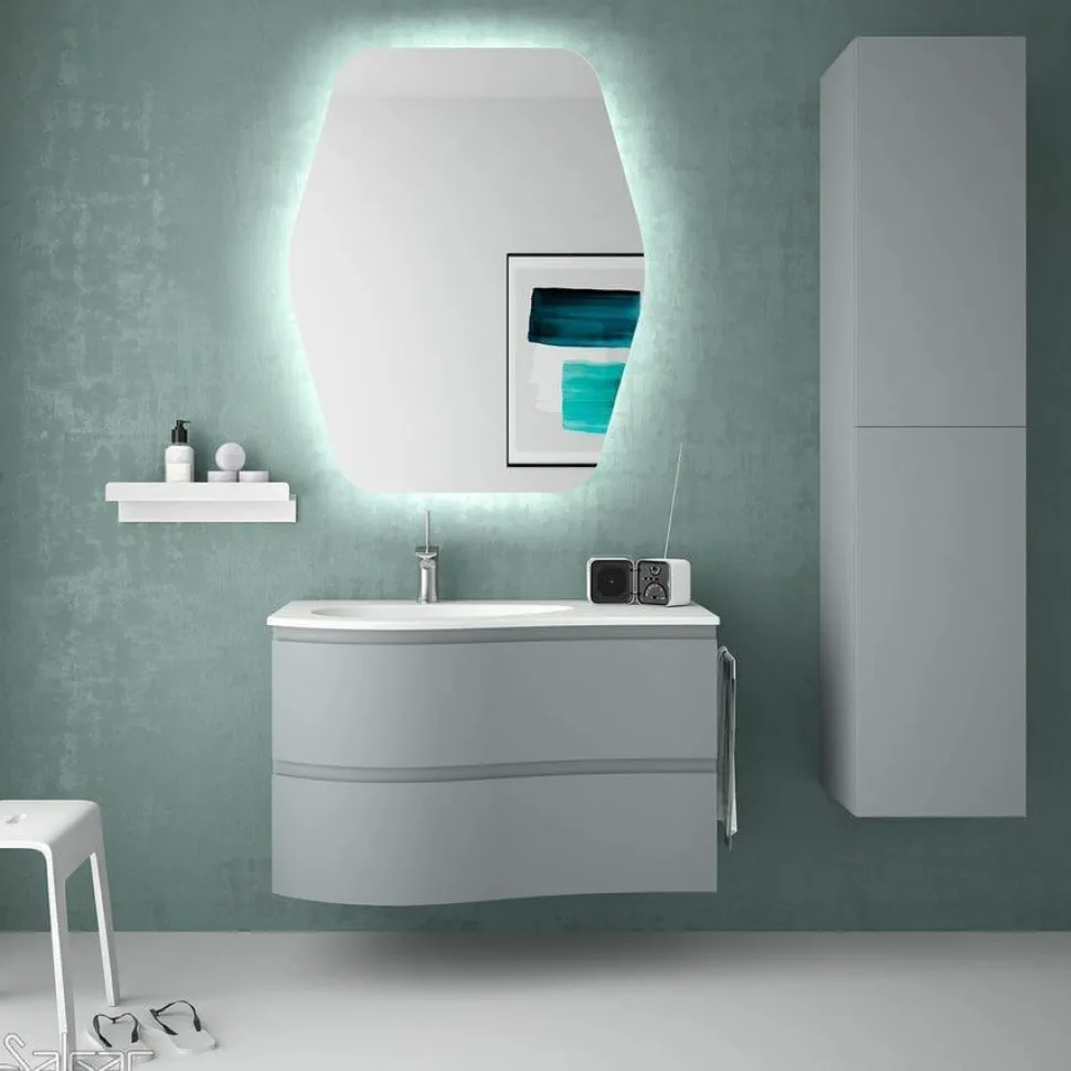 Mueble Suspendido Dos Cajones Con Opciones De Encimera Acabado Blue Fog – MAM – Salgar