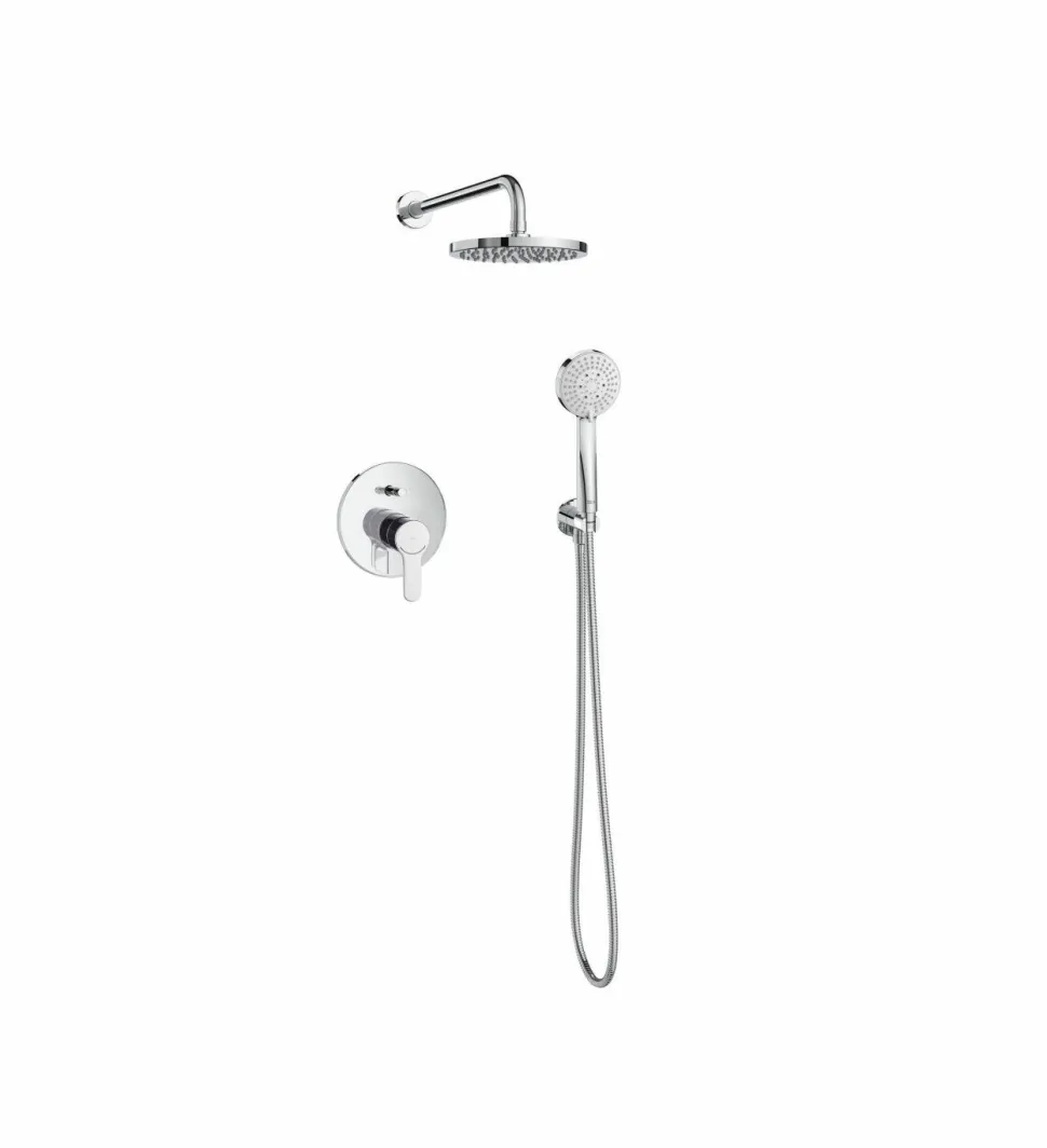 Pack Basic Grifo Empotrado Monomando Ducha Rociador Con Brazo Y Maneral – L20 – Roca – A5D1809C00