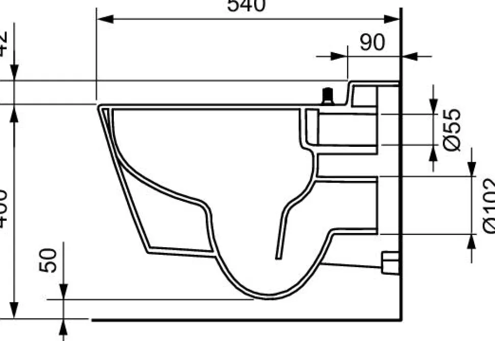 Pack Inodoro Suspendido Con Función De Lavado Agua Fría + Bastidor De 8 Cm (sin Conexión Eléctrica) – TeceOne – Tece