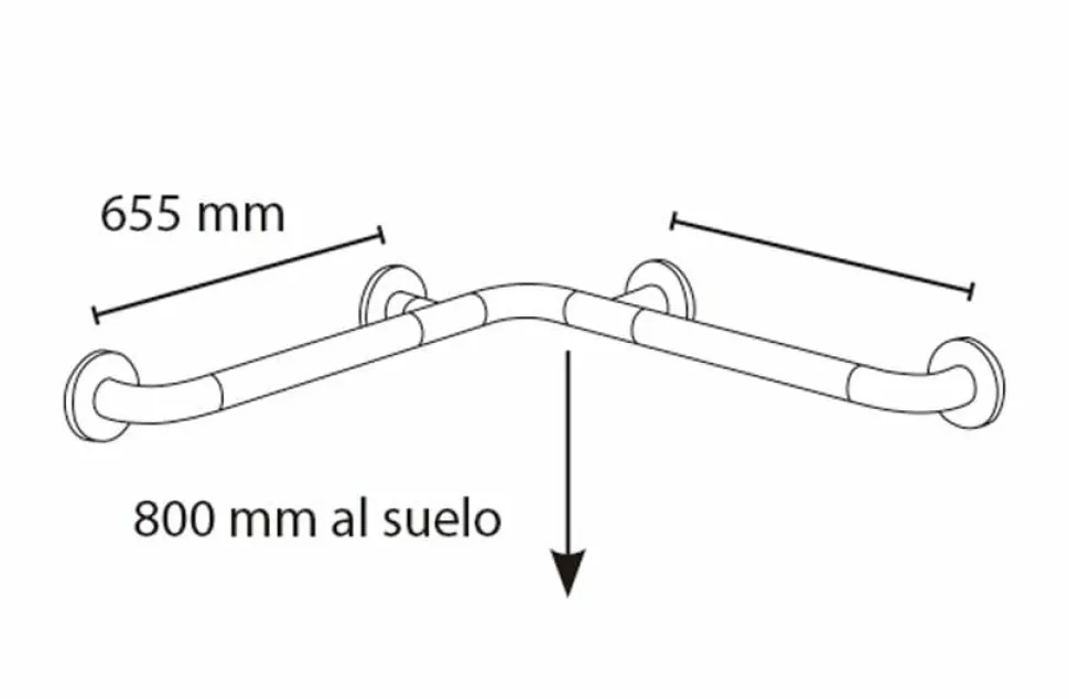 Pasamanos ángulo Prestobar 120 – PrestoEquip – 89120