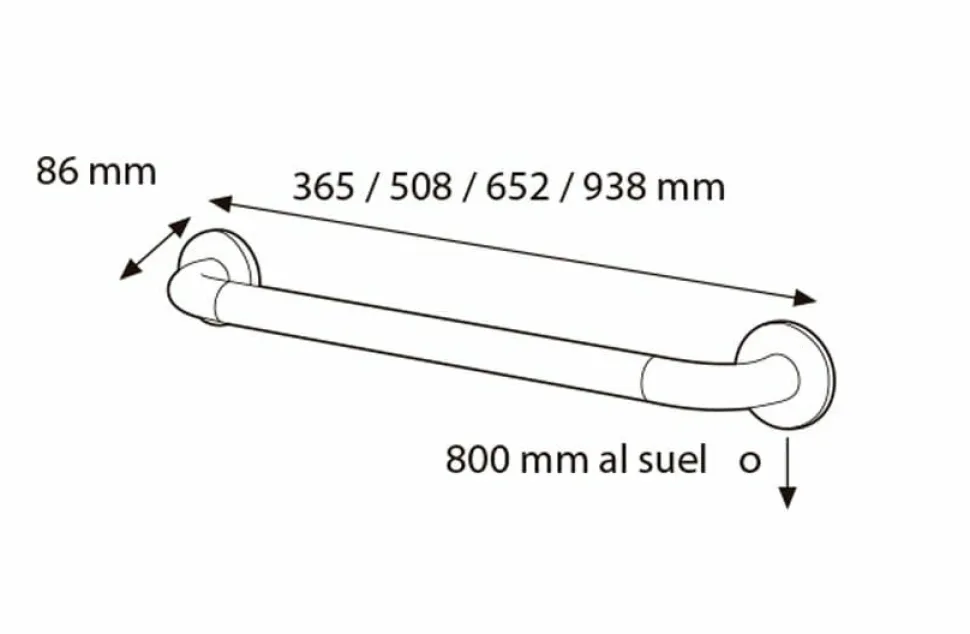 Pasamanos Recto Prestobar 130 – PrestoEquip – 89130