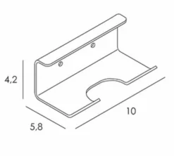 Percha Doble Acabado Terracota – Slim – 2308/2668TER – Manillons Torrent