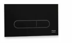 Placa De Accionamiento Pulsadora Doble Negro Mate Oval – 00698 – Drena