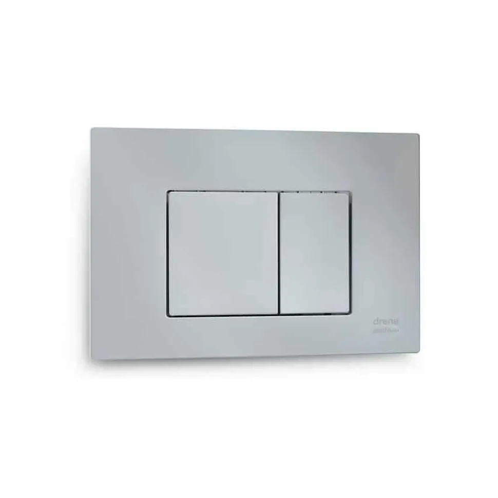 Placa Pulsadora Doble Cuadrados Blanco – Drena