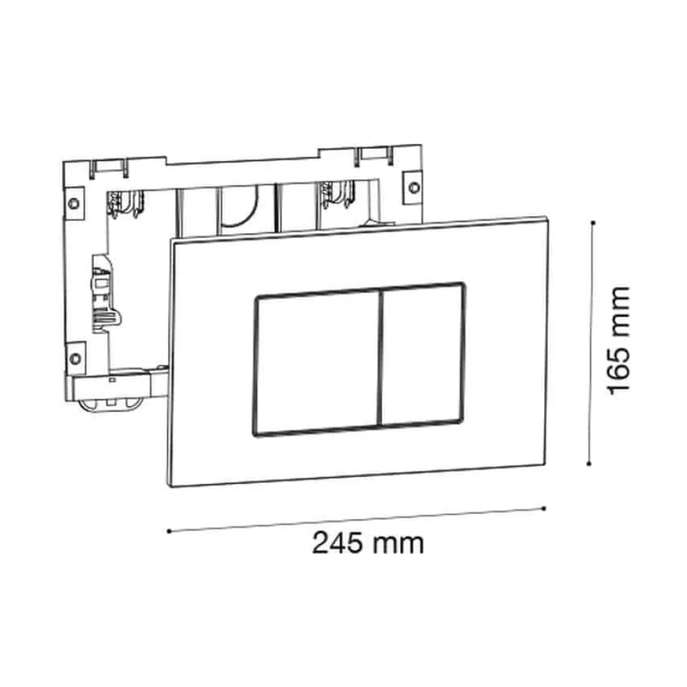 Placa Pulsadora Doble Cuadrados Blanco – Drena