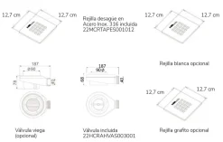 Plato De Ducha De Resina Fontana Gris Cemento – Kassandra