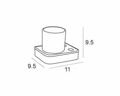 Portacepillos Pared – Cromo Modelo Combis – 6522002 – Manillons Torrent