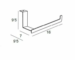 Portarrollos Lateral Mueble – Negro Mate Modelo Yass – 1621081 – Manillons Torrent