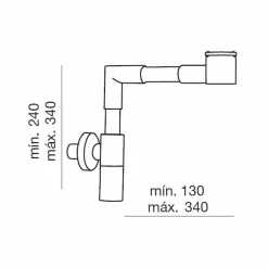 Sifón Minimalista Salva-espacios – 48600 – Galindo