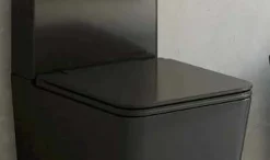 Tapa Y Asiento Con Caida Amortiguada Para Inodoro Pisa Negro – Aquore
