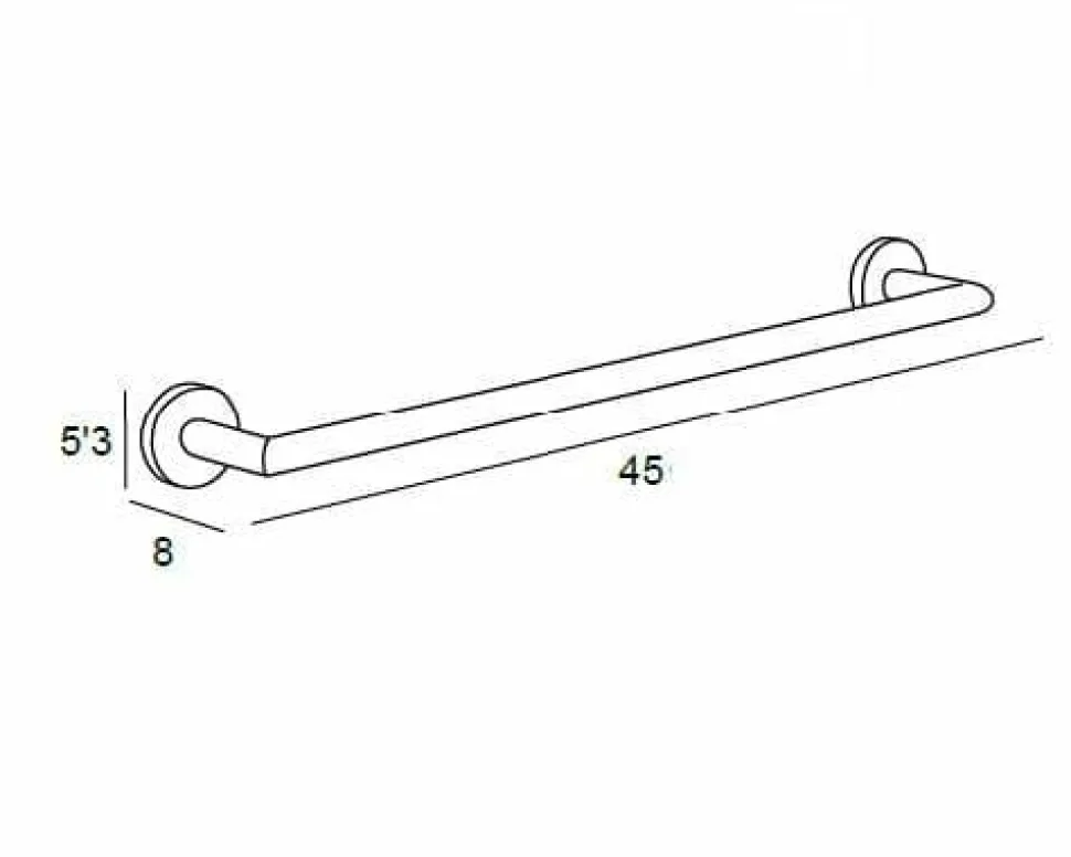 Toallero Barra 45 Cm – Inox Cepillado Modelo Eco – 6518012 – Manillons Torrent
