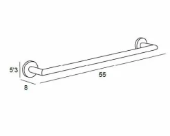 Toallero Barra 55 Cm – Negro Mate Modelo Eco – 6501081 – Manillons Torrent
