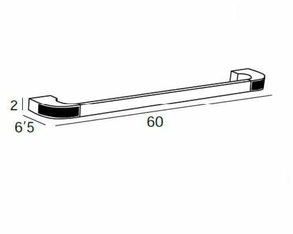 Toallero Barra 60 – Cromo Modelo Carmen – 6601002 – Manillons Torrent