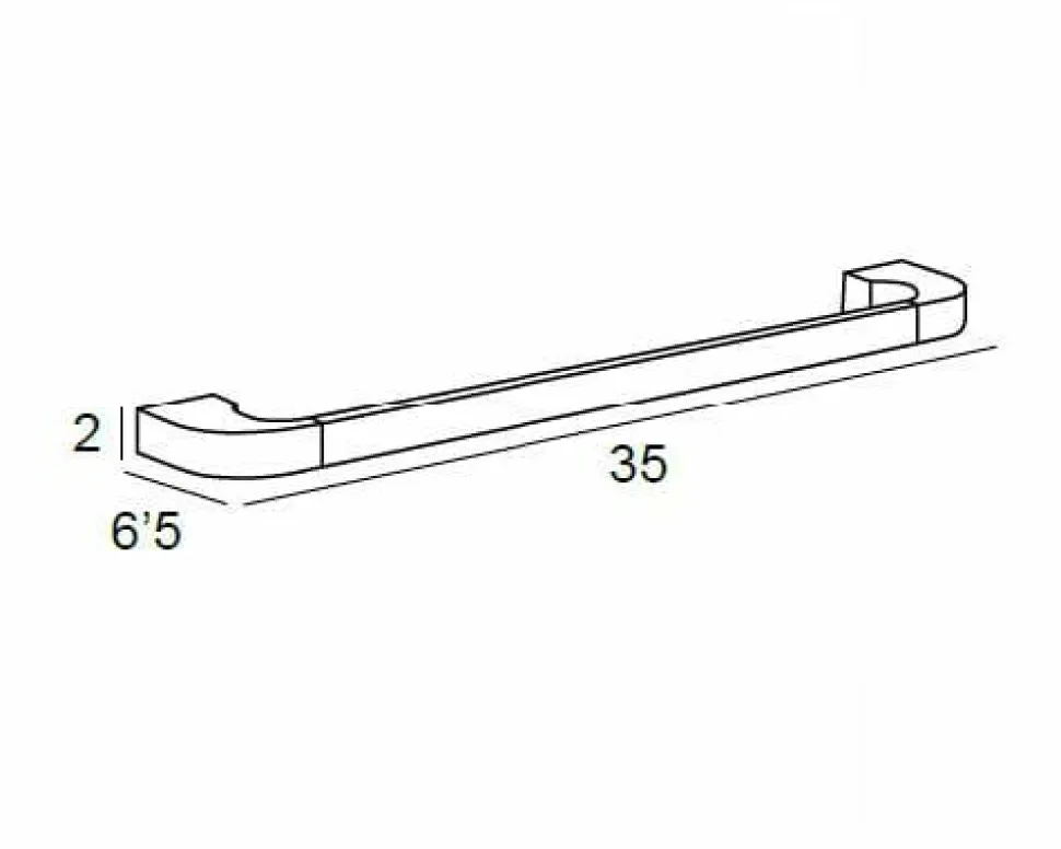 Toallero Barra 35 – Cromo Modelo Lys – 6731002 – Manillons Torrent