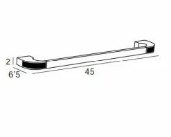 Toallero Barra 45 – Cromo/Oro Modelo Carmen – 6618003 – Manillons Torrent
