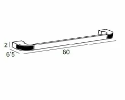 Toallero Barra 60 – Cromo/Oro Modelo Carmen – 6601003 – Manillons Torrent