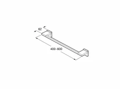 Toallero De Lavabo (Posibilidad De Instalación Mediante Tornillería O Adhesivo) 600 Mm – Rubik – Roca – A816845001