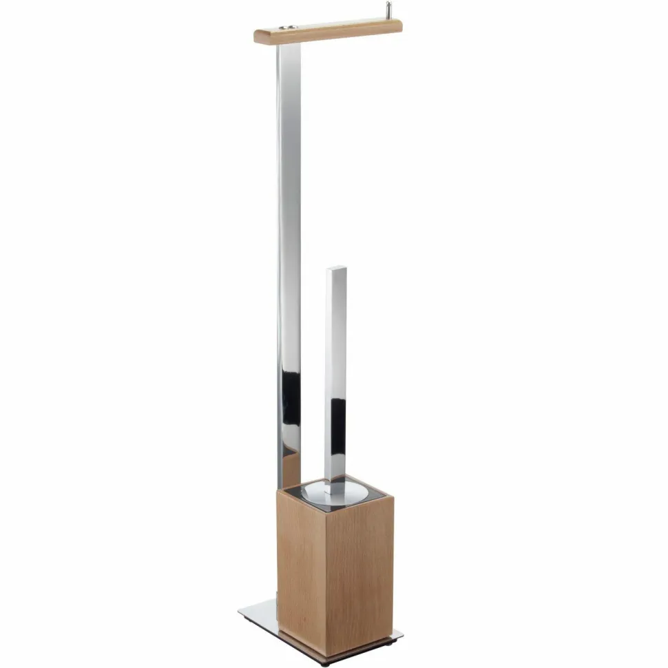 Toallero De Pie – Cr/Madera Natural Modelo Natura – 1939025 – Manillons Torrent